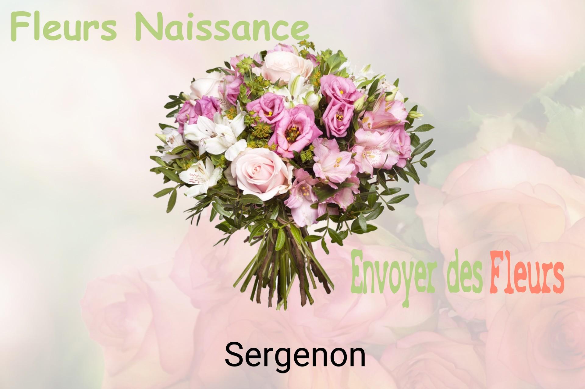 Bouquet de fleurs de naissance livré à Sergenon